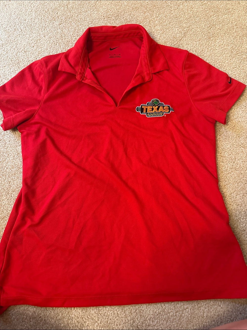 Nike Red Women’s Texas Roadhouse polo